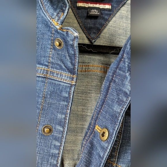 TOMMY HILFIGER l  Jean Jacket, Snap Buttons, Size L - Picture 4 of 12
